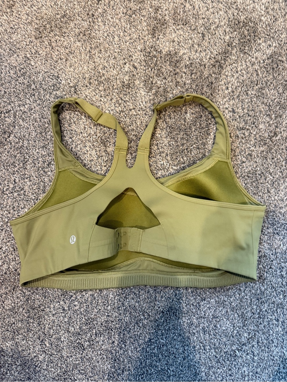 lululemon athletica Olive Green Racerback Support Sports Bra